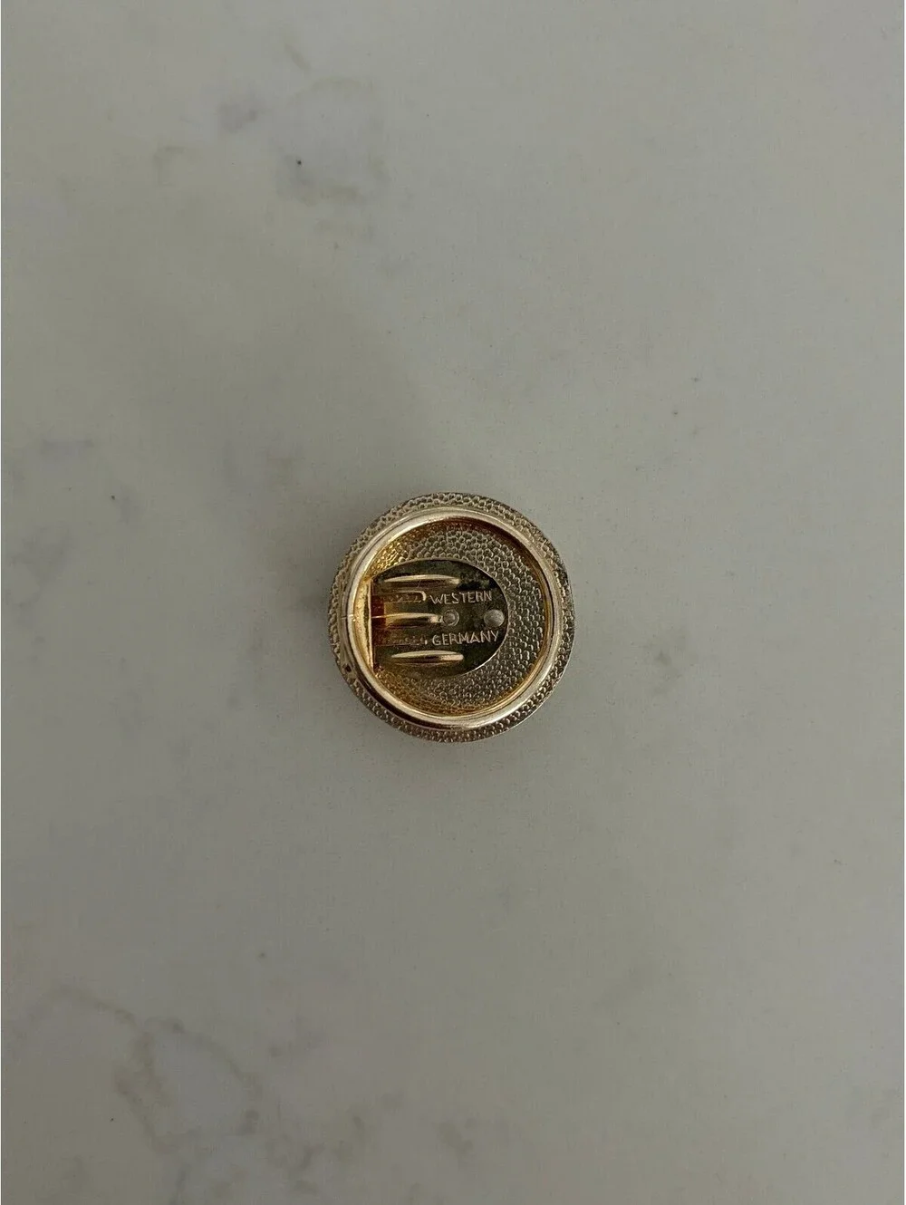 Vintage Scarf Clip Western Germany Sunburst Gold Tone Jewelry Accessory